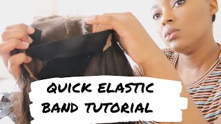 PLACINGREPLACING THE ELASTIC BAND ON A LACE FRONTAL WIG  PLUS QUICK STYLING [upl. by Llij]