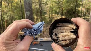 How To Make Reactive Char Cloth And Charred Punk Wood [upl. by Ellirehs]