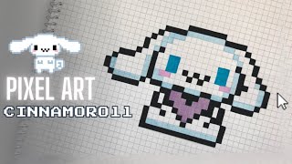 Pixel Art Tutorial Drawing CINNAMOROLL Step By Step [upl. by Ailenroc]