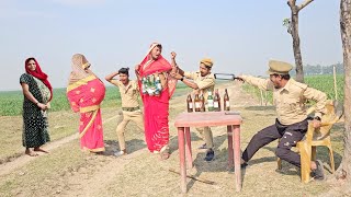 Police vs Satir Daru Chore paet3 Funny Entertainment video l Silant Story video Only for message [upl. by Ellehsram]