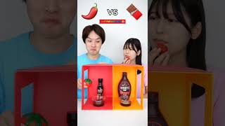 Strawberry Vs Spicy Sauce Challenge kindness facts foodchallenge shortvideo [upl. by Hallsy]