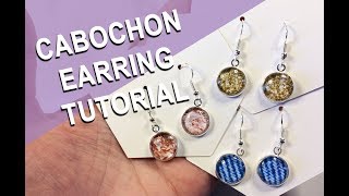 Easy how to cabochon earring tutorial [upl. by Ardnola272]