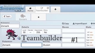 Pokemon Showdown Teambuilder 1Fox Team [upl. by Arotak]