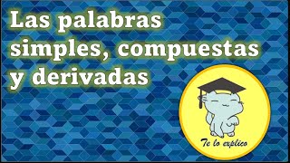 PALABRAS SIMPLES COMPUESTAS Y DERIVADAS [upl. by Noissap]