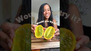 Would you try a Kiwano aka Horned Melon tropicalfruit kiwano fruittasting fruit eattherainbow [upl. by Ecyt]