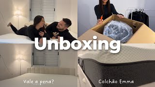 UNBOXING  COLCHÃO EMMA  Realmente vale a pena ☁️💤 [upl. by Felicie]