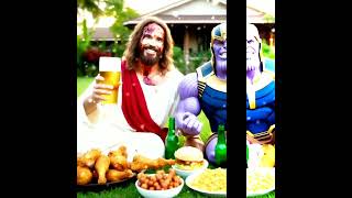 THANOS AND JESUS FARIND edit fē  shorts creators [upl. by Nwad8]