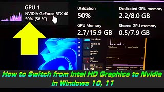 How to Switch from Intel HD Graphics to Nvidia in Windows 10 11 [upl. by Lilak]