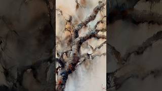 Tree watercolor painting [upl. by Aynosal]