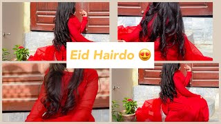 Eid Hairdo  Styling with Straightener like a Pro 😍 [upl. by Bovill141]