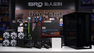 「BRO」4K Water Cooled PC Build PHANTEKS NV9 AMD RYZEN 9 9950X 追风者NV9 9950X黑色海景房 pcbuild [upl. by Nylodnewg701]