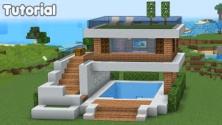 Minecraft Tutorial How to Build a Modern Underground House  Easy 14 [upl. by Licec]