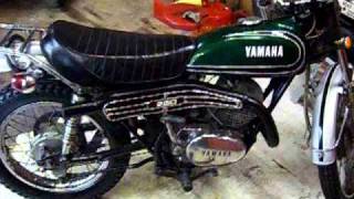 1973 Yamaha Dt250 Cold Start Procedure [upl. by Khalsa]