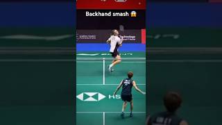 Best backhand smash 😱🏸Badminton game playbadmintonshortsbackhandsmash1millionbadmintonskills [upl. by Maryn]