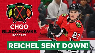 EMERGENCY PODCAST Chicago Blackhawks send Lukas Reichel back to Rockford  CHGO Blackhawks LIVE [upl. by Avir]