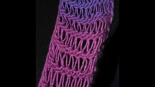 Loom Knit Extra Elongated Knit Drop Stitch Sequence [upl. by Naegem816]