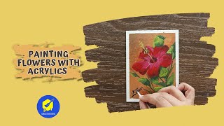 Painting Flowers with Acrylics [upl. by Kielty]