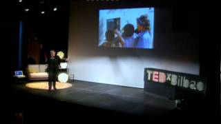 TEDxTweet Sugata Mitra shows how kids teach themselves Antonella Broglia at TEDxBilbao [upl. by Ecnahc]