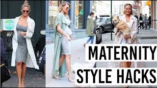 PREGNANCY HACKS  MOM STYLE  How to avoid maternity clothes [upl. by Sucramat]