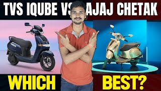 2024 TVS iQube vs Bajaj Chetak Electric Scooter Comparison  EV Bro [upl. by Olsen961]