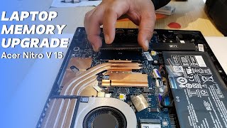 How to open Acer Nitro V 15  RAM Upgrade [upl. by Nylcoj]