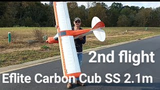 2nd flight Eflite Carbon Cub SS 21m [upl. by Anilehcim155]