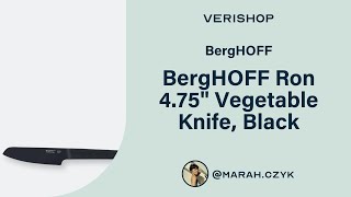 BergHOFF BergHOFF Ron 475quot Vegetable Knife Black Review [upl. by Nitnert]