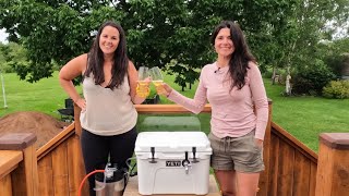 Beer Brewnettes Make Jockey Box From Yeti Cooler [upl. by Erodoeht]