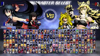 Shonen Jump Nova Geração Mugen V2  Character Selection Screen  Gameplay [upl. by Eisler]