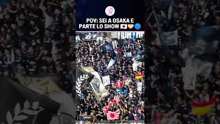 SENTITE COSA CANTANO GLI ULTRAS GIAPPONESI DI OSAKA 😂🇮🇹 shorts osaka napoli football [upl. by Dnob]