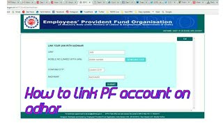 How to link adhar to pf account onuan Online  Tamil [upl. by Ruzich]