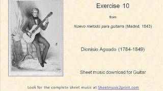 Aguado  Exercise 10 New Guitar Method [upl. by Koziel]