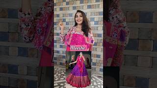 Meesho trending purple halfsaree under 650 meeshohalfsaree trendinglehenga meeshostitchedlehenga [upl. by Godrich]