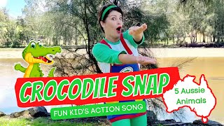 Crocodile Snap  5 Aussie Animals  Kids Songs amp Rhymes  Preschool Songs  Crocodile Songs [upl. by Refotsirhc]