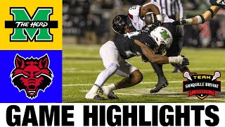 Arkansas State vs Marshall Highlights  2023 FBS Week 13  College Football Highlights [upl. by Airyk]