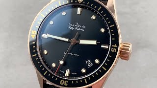 Blancpain Fifty Fathoms Bathyscaphe 500036S30B52A Blancpain Watch Review [upl. by Eldnek]