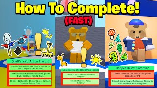 How To Complete Science Bears Onetts Dapper Bears BEESMAS QUESTS TRAFFIC LIGHT STICKER Bee Swarm [upl. by Aineval]