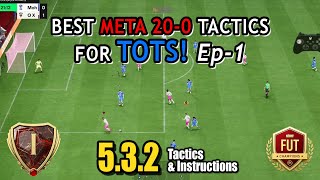 Demon 532 BEST META Tactics To DOMINATE TOTS 🔥 EAFC 24 Tactics amp Instructions [upl. by Hillegass]