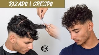 Como cortar cabello RIZADO  CRESPO de Hombre  Paso a paso [upl. by Ress]