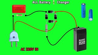 4 Volt Battery 🔋 Changer Circuit Banaye  Direct AC 220V INPUT  All battery charger [upl. by Bertha]