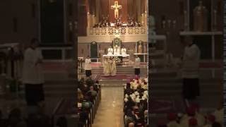 Bishop Burbidge presents installation letter from Pope Francis [upl. by Iclehc708]