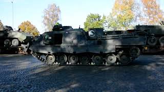 Dutch Army Buffel Armoured recovery Vehicle at railway station BergenHohne [upl. by Acul]