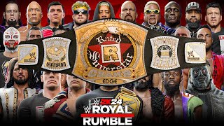 WWE 2K24 ROYAL RUMBLE MATCH FOR THE RATED R WWE CHAMPIONSHIP BELT [upl. by Leina]