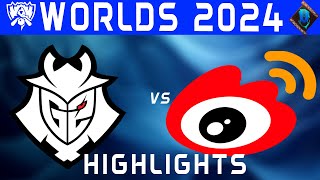 G2 vs WBG Highlights  Worlds Swiss Stage 2024  G2 Esports vs Weibo Gaming by Onivia [upl. by Clapp]