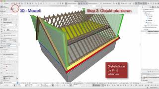 Satteldach 19  GDLObjekt für ARCHICAD® [upl. by Llertnov]