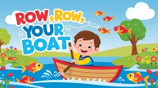 quotRow Row Row Your Boat  Fun Kids Nursery Rhyme amp SingAlongquot [upl. by Nilde]