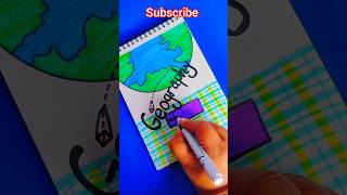 Lets Decorate Our Geography Front Page With This Beautiful Design shortytshortsvideo assignment [upl. by Don]