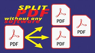 Split PDF without any software [upl. by Celeski]