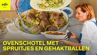 Makkelijke ovenschotel met spruitjes en gehaktballen  Sofie Dumont [upl. by Guinevere]