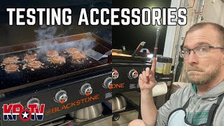 Testing and Reviewing NEW Blackstone Griddle Accessories as I Cook Burgers  January 2024 [upl. by Odlo]